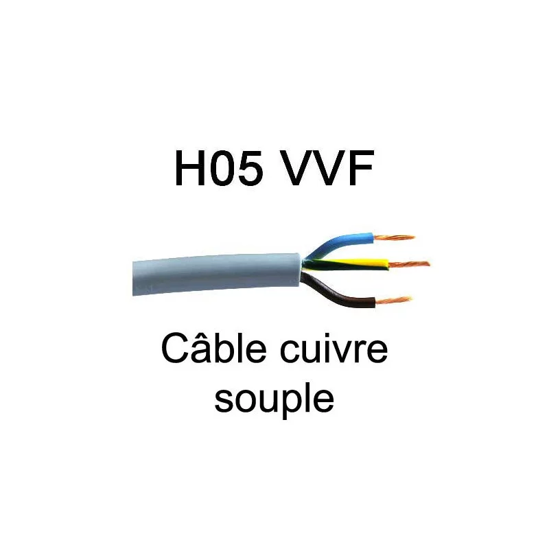 Fil électrique H05-VU cuivre rigide - 1.5mm² et 2.5mm²