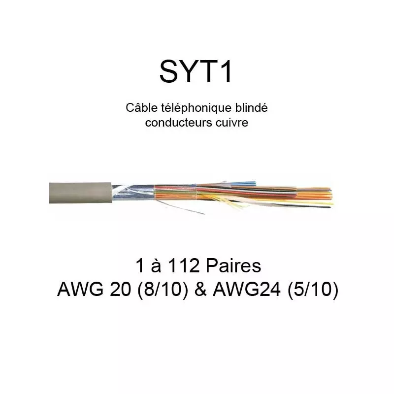 Câble téléphonique SYT1 avec écran