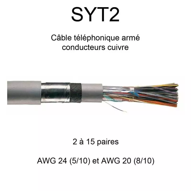 Câble téléphonique armé SYT2