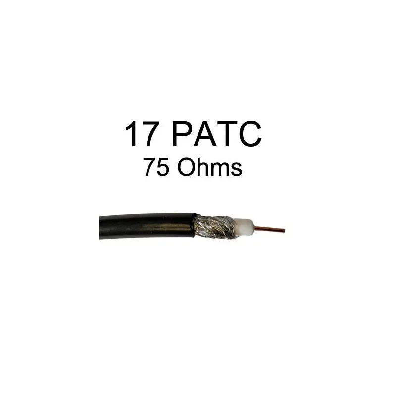 Câble Coaxial d'Antenne TV - 17 PAtCA (75 Ohms)
