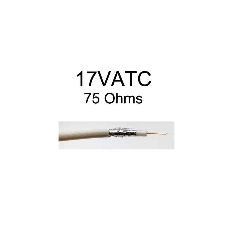 Câble Coaxial d'Antenne TV - 17 VAtCA (75 Ohms)