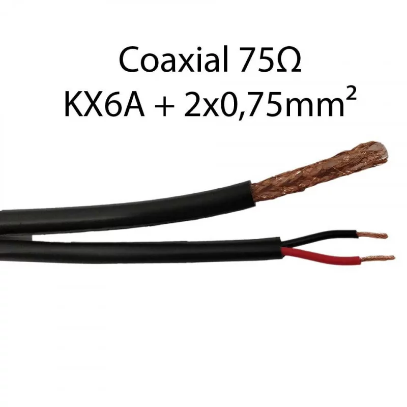 Câble Coaxial Vidéo VCB (75 Ohms) - 500 ml