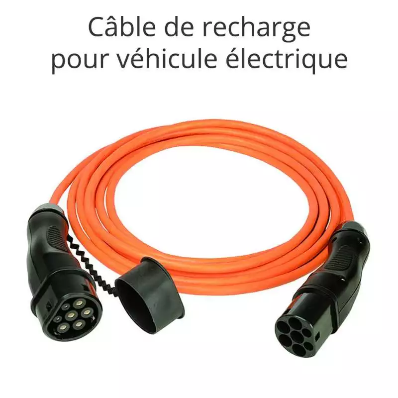 Câble de recharge véhicule électrique Type 2 Mode 3