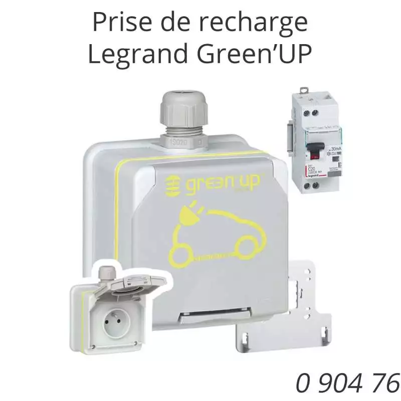 Kit Prise de recharge VE Legrand Green'UP IP66 prêt-à-poser