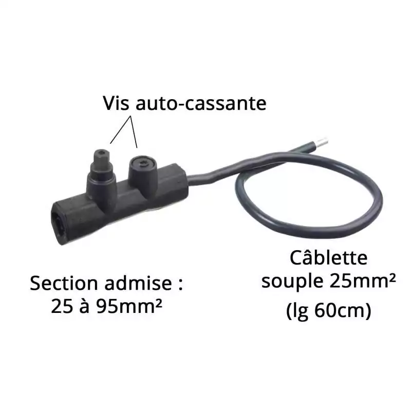 Embout réducteur de câble 25-95/25mm² K127