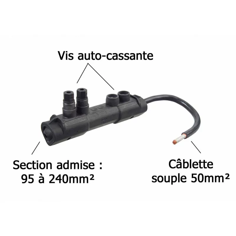 Embout réducteur de câble 95-240/50mm²
