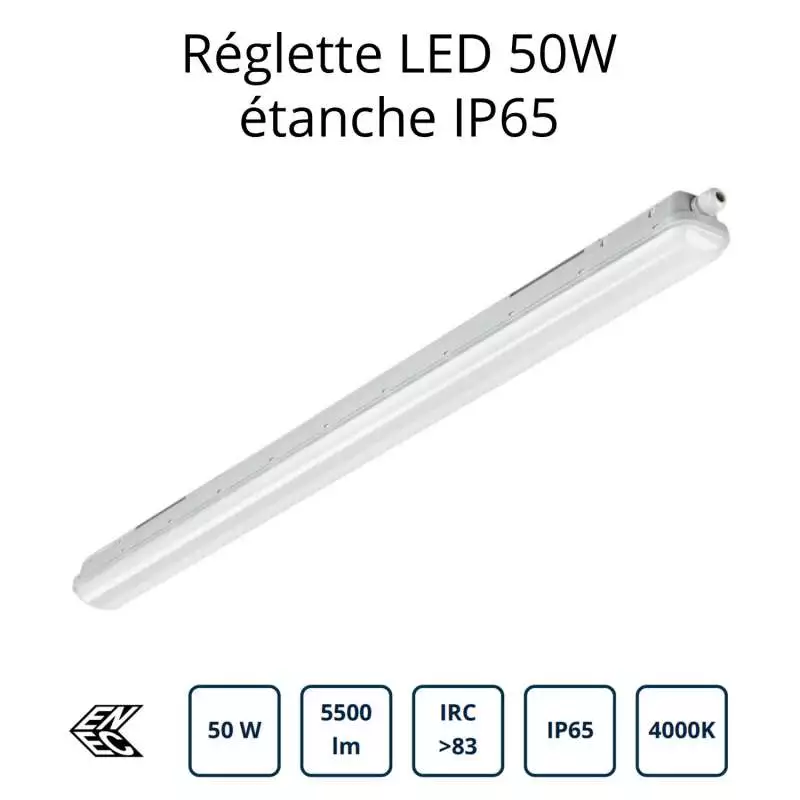 Réglette LED 50W 150cm étanche IP65