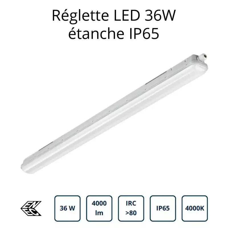 Réglette LED 36W 120cm étanche IP65