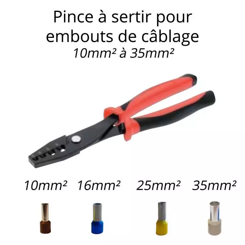 Pince à sertir embout câblage 10-35mm²